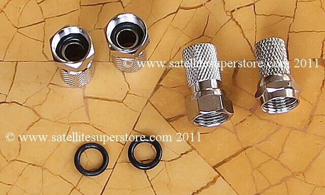 Twist On 7mm silver F Connectors
