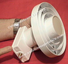 C Band voltage switching LNB with feedhorn.
