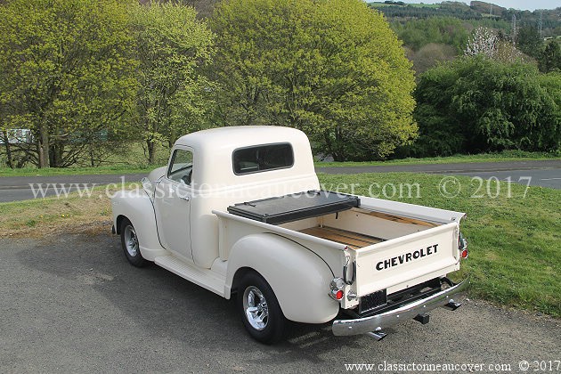 Hard tonneau cover for the 1947-53 Chevy truck.