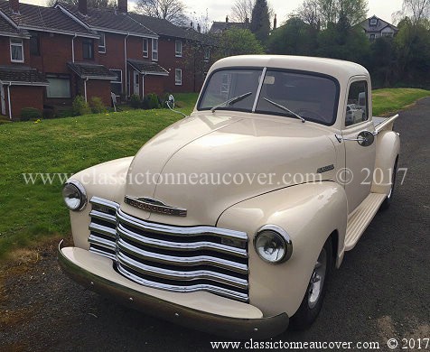 1947-53 Chevy truck. Cover removed in a few minutes.