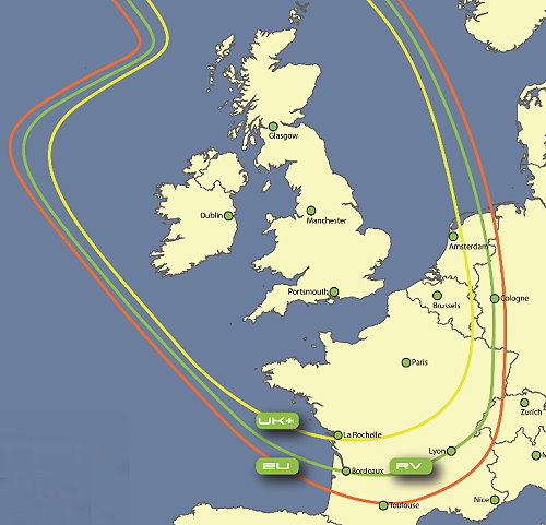 Map of reception from Asta 2.