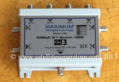 Maximum 8-way diSEqC switch