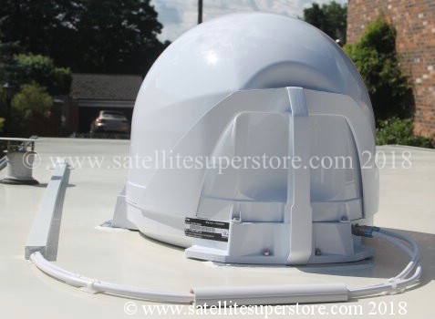 Maxview VuQube II on roof with optional roof kit fitted