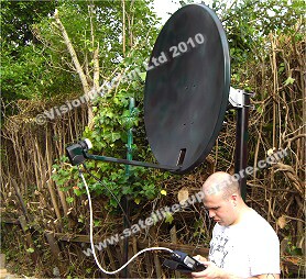 Setting up an LNB.