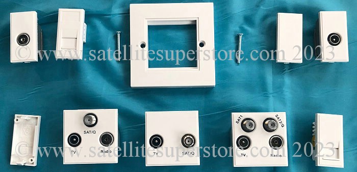 Modular Triax outlet plates