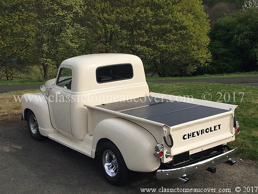 Hard tonneau cover for the 1947-53 Chevy truck.