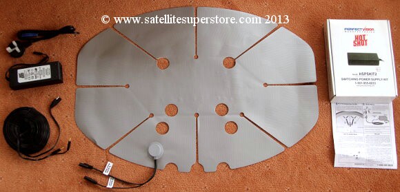 Satellite dish heater