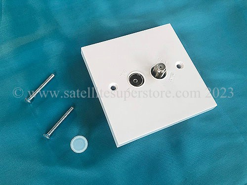 F and UHF outlet plate