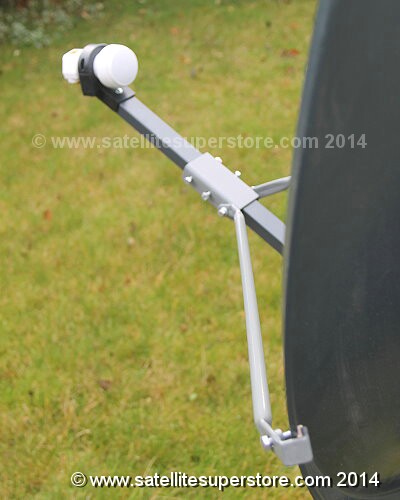 Primesat feed support arm side stabilisers