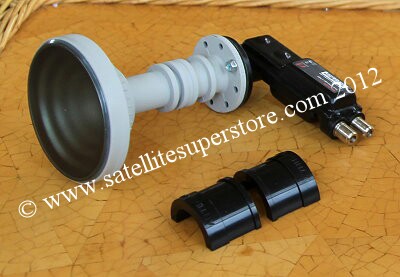 Raven feedhorn with C120 flange twin LNB