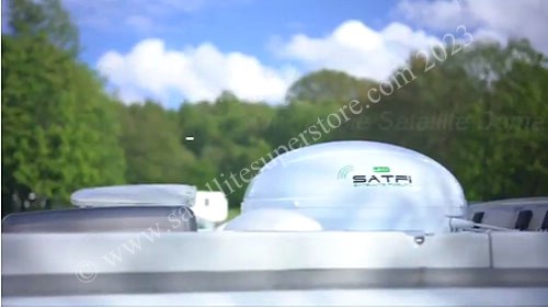 Satfi RV self-seeking dome.