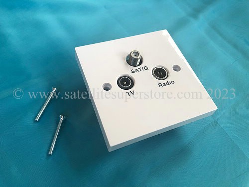 UHF and Satellite modular outlet plate